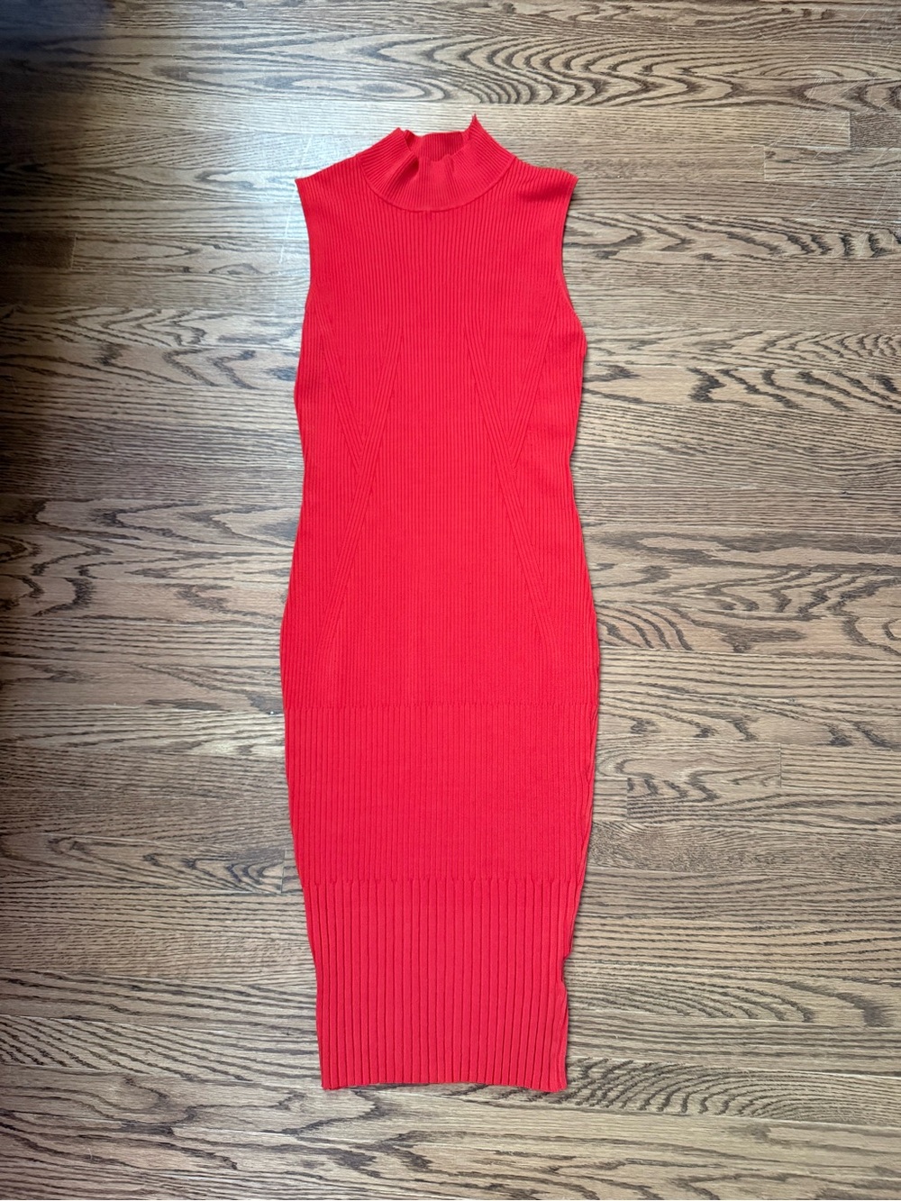 Marciano Sleeveless Ribbed Mock Neck Dress